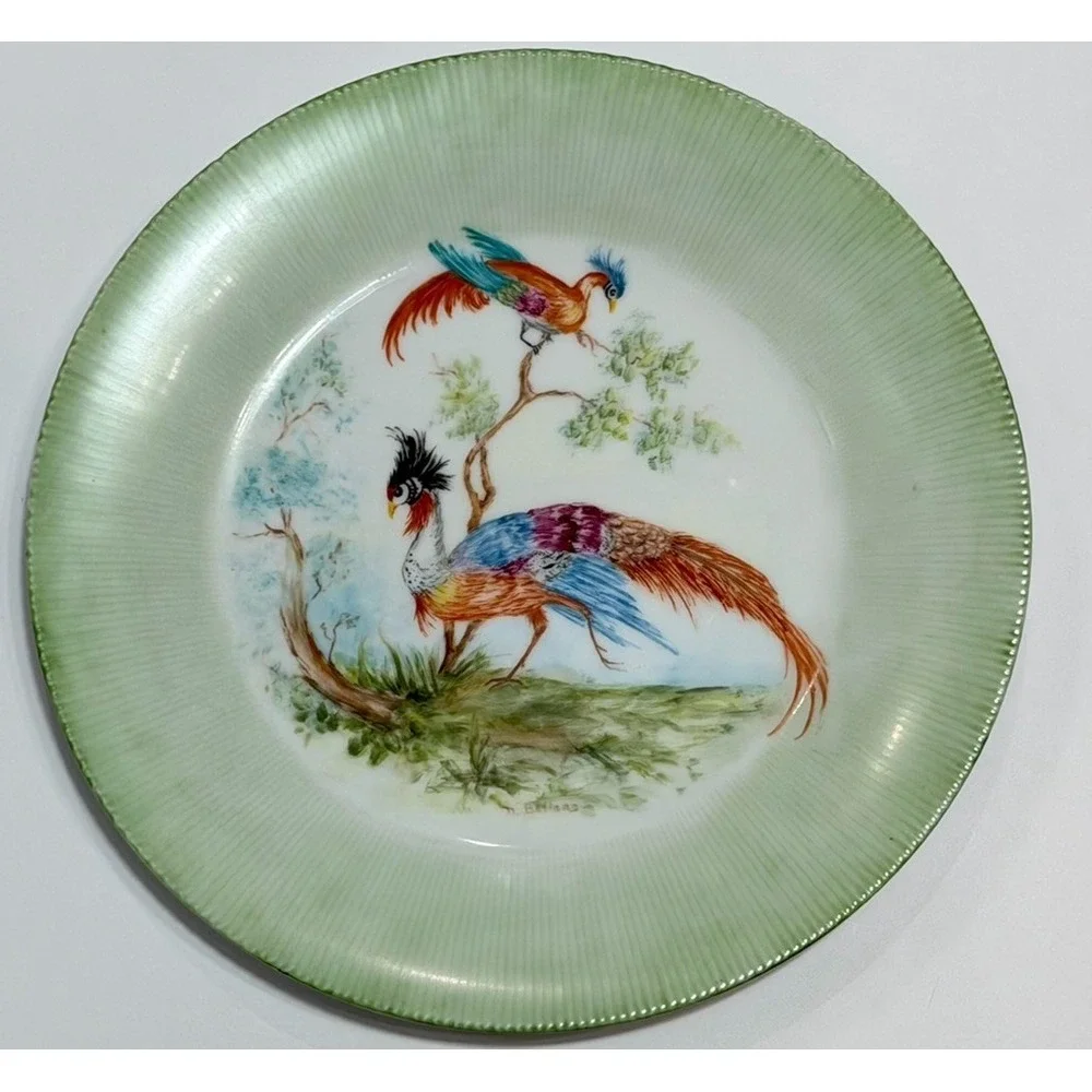 Bird Of Paradise Ascot Dinner Plate Vintage Fine Porcelain China Japan